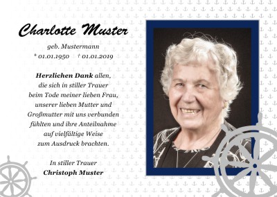 Persönliche Dankkarten nach Begräbnis. Favoriten und beliebte Karten. Danksagungen nach Todesfall, Beerdigung und Trauerfall drucken.