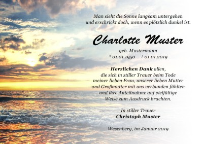 Trauerdanksagungskarten. Favoriten und beliebte Karten. Danksagungen nach Todesfall, Beerdigung und Trauerfall drucken.