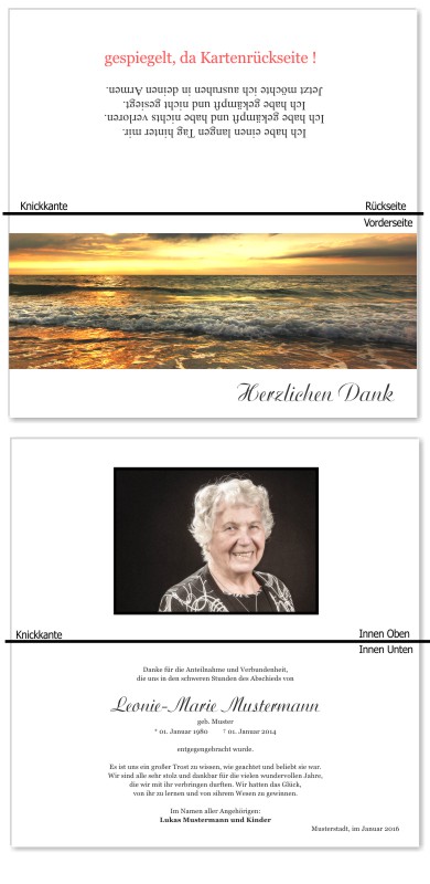 Beliebte Motive und Favoriten. Trauer Danksagung Karten bei Sterbefall, Todesfall, Beerdigung und Trauerfall