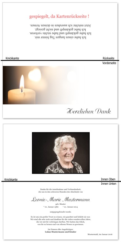 Beliebte Motive und Favoriten. Trauer Danksagung Karten bei Sterbefall, Todesfall, Beerdigung und Trauerfall