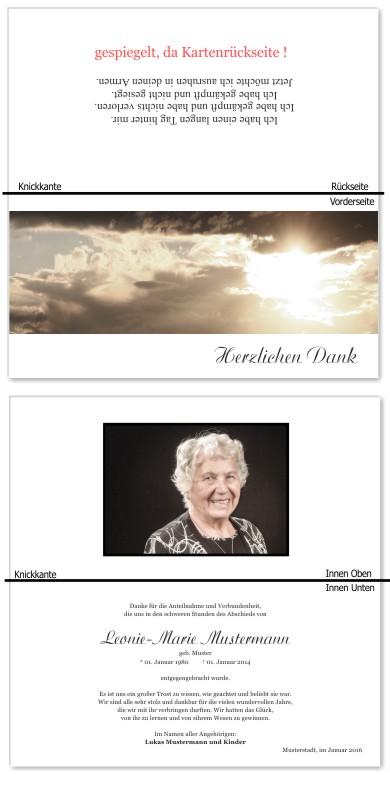 Beliebte Motive und Favoriten. Trauer Danksagung Karten bei Sterbefall, Todesfall, Beerdigung und Trauerfall