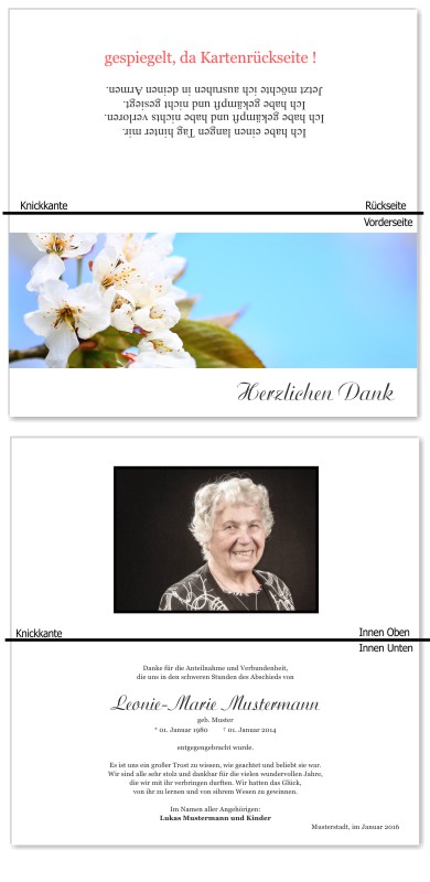 Beliebte Motive und Favoriten. Trauer Danksagung Karten bei Sterbefall, Todesfall, Beerdigung und Trauerfall