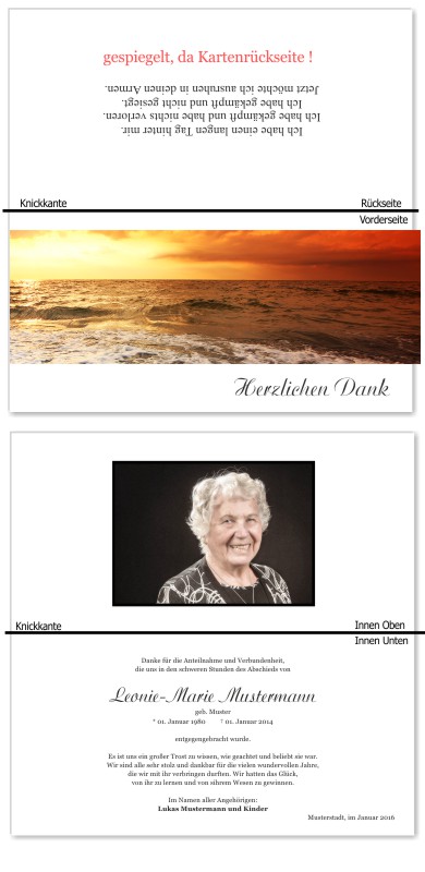 Beliebte Motive und Favoriten. Trauer Danksagung Karten bei Sterbefall, Todesfall, Beerdigung und Trauerfall
