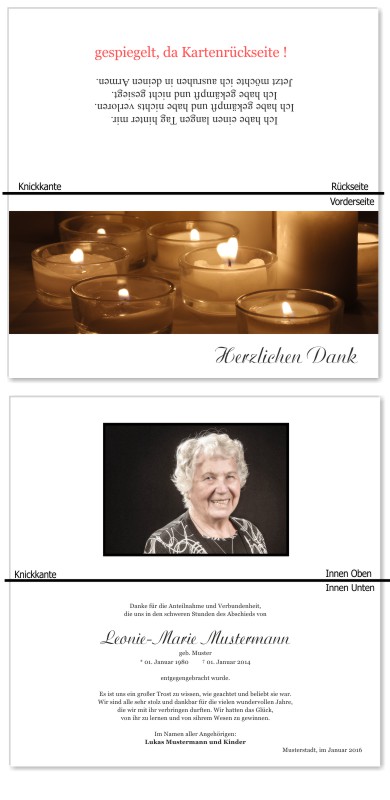 Beliebte Motive und Favoriten. Trauer Danksagung Karten bei Sterbefall, Todesfall, Beerdigung und Trauerfall