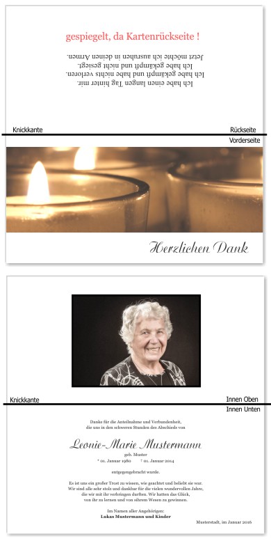 Beliebte Motive und Favoriten. Trauer Danksagung Karten bei Sterbefall, Todesfall, Beerdigung und Trauerfall