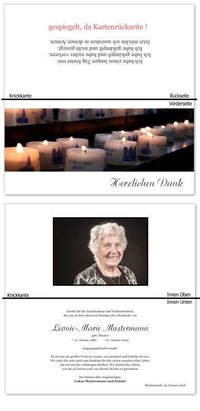 Beliebte Motive und Favoriten. Trauer Danksagung Karten bei Sterbefall, Todesfall, Beerdigung und Trauerfall