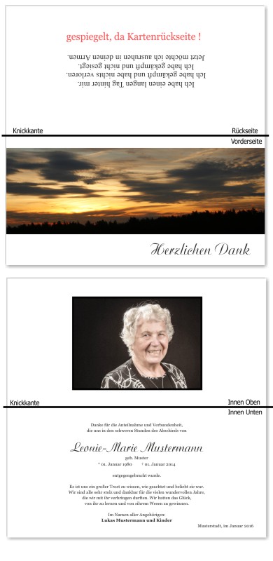 Beliebte Motive und Favoriten. Trauer Danksagung Karten bei Sterbefall, Todesfall, Beerdigung und Trauerfall