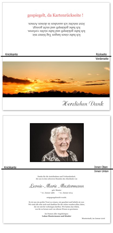 Sonnenuntergang, sonnenaufgang, Sonnenschein, Sonnenlicht. Panorama Trauerkarten bei Sterbefall, Todesfall, Beerdigung und Trauerfall