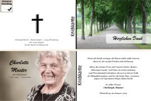 Unsere Favoriten. Persönliche Trauerdankeskarten nach Trauerfall, Beerdigung und Todesfall