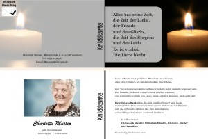 Kerzen, Kerzenschein, Kerzenlicht. Persönliche Trauerdankeskarten nach Trauerfall, Beerdigung und Todesfall