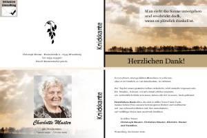 Sommer, Sommermotive, Sonnenschein, Sonnenlicht. Persönliche Trauerdankeskarten nach Trauerfall, Beerdigung und Todesfall