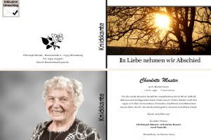Sonnenuntergang, Sonnenaufgang, Sonne. Persönliche Trauerdankeskarten nach Trauerfall, Beerdigung und Todesfall